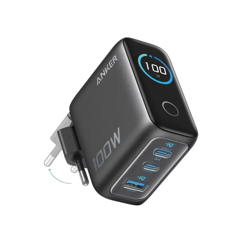 Anker Адаптер питания Anker Prime Charger Smart Display (100W, 3 Ports) (B121BGZ1)