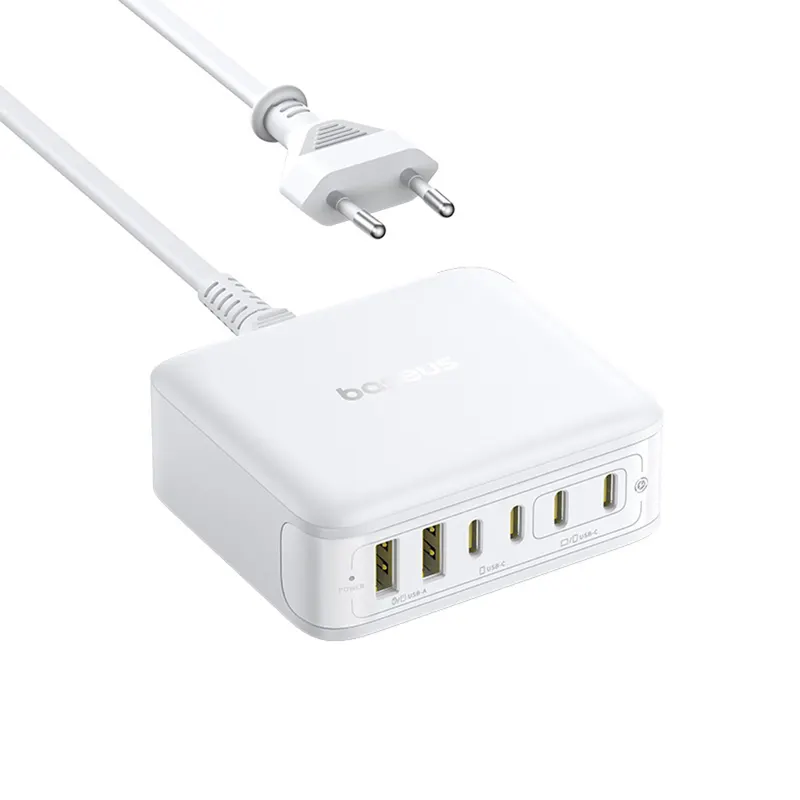 Baseus Адаптер питания Baseus EnerFill FH21 Desktop Charging Station 4C+2U 120W EU Moon White