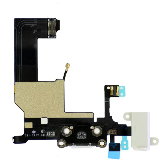 Apple Шлейф на разъем зарядки и аудио разъемом iPhone 5S, белый