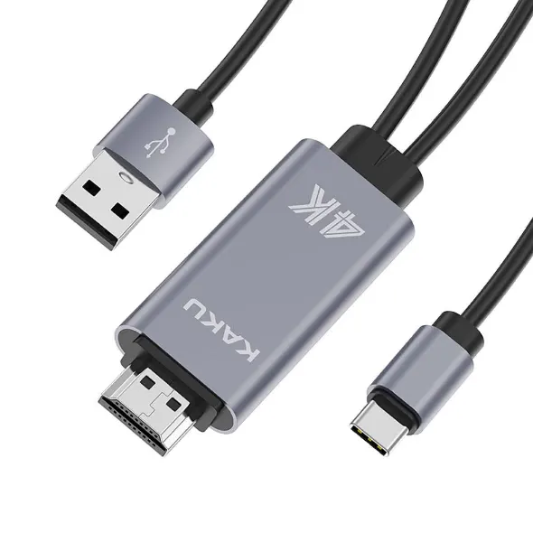 KSC Переходник KAKU KSC-557 USB/ Type-C/ HDMI (4k, photo, game, document, 1.8m)