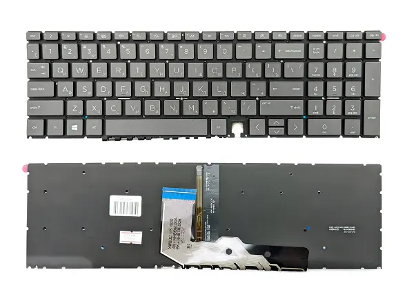 HP Клавиатура для ноутбука Hp Envy 17-cg/ 15-ed, RU, подсветка, серая