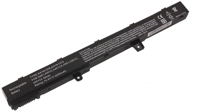 Asus Аккумулятор для ноутбука Asus X451 / X551 /14.4v-2200 мАч, A31LJ91, verton