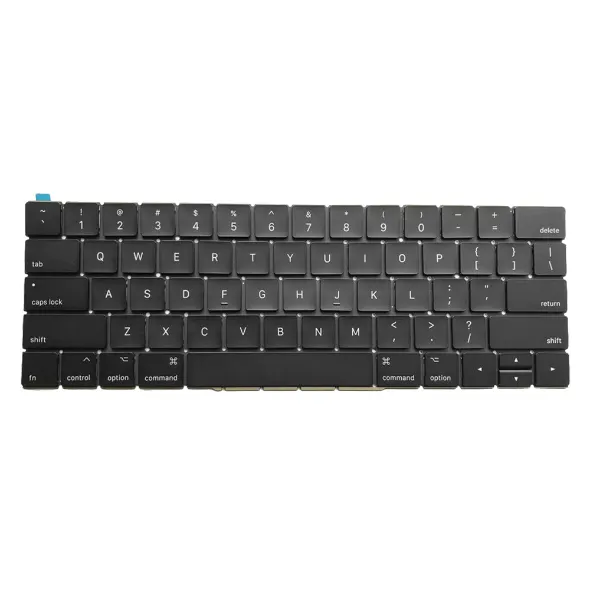 Apple Клавиатура для ноутбука MacBook Pro Retina Touch Bar 13 A1706, A1707, RU, горизонтальный Enter, подсветка, черная