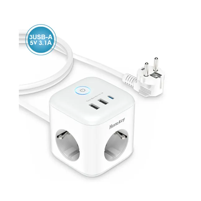  Универсальное USB зарядное устройство Huntkey SGC307 Белый