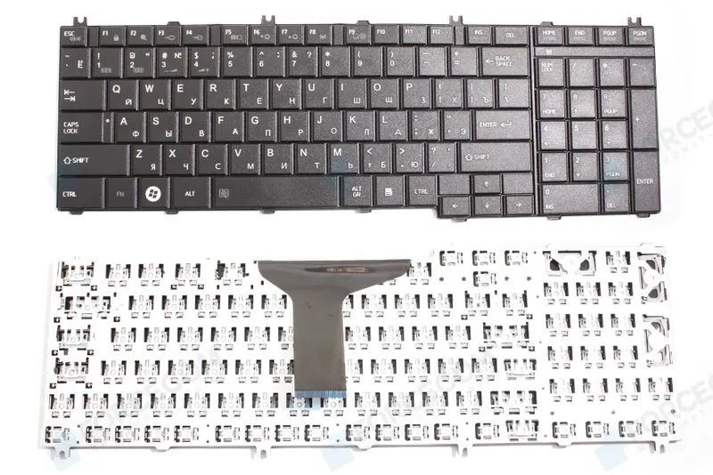 Toshiba Клавиатура для ноутбука Toshiba Satellite C650, черная