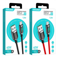 Кабель заряда Kakusiga KSC-599 40W led индикатор мощности 1.2m, USB - Type-C