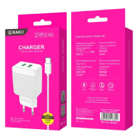 Сетевое зарядное устройство Kaku KSC-371 2 USB, кабель USB-type-C, 2.4 A
