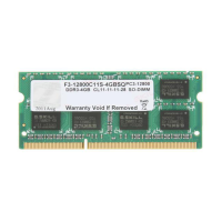 Оперативная память для ноутбука 4GB, DDR3, SO-DIMM G.SKILLF3-12800CL11S-4GBSQ, <PC3-12800/1600MHz>