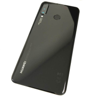Крышка батареи Huawei P30 lite с блоком камеры и стеклом, черный