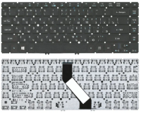 Клавиатура для ноутбука Acer Aspire V5-431, RU, с подсветкой черная