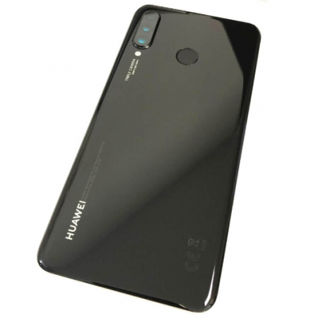 Крышка батареи Huawei P30 lite с блоком камеры и стеклом, черный