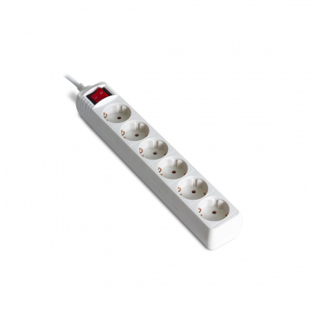 Сетевой фильтр iPower Office W6-50M 5 м. 220-240 в, 10А, белый
