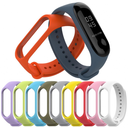 Ремешок Xiaomi Mi Band 3/ 4 Силиконовый цветной