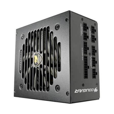Блок питания Cougar GEX650 650W ATX, APFC, GOLD, 20+4 pin, 4+4pin, 8*Sata, 6*Molex, 4*PCI-E 6+2 pin, Поддержка Haswell, Вентилятор 12 см, Модульный, Кабель питания, Чёрный