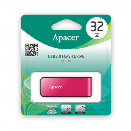 USB флеш-накопитель Apacer AH334 AP32GAH334P-1 32GB USB 2.0 розовый