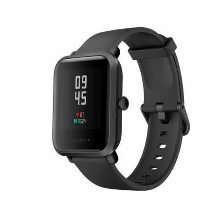 Смарт часы Amazfit Bip S Lite A1823 дисплей 1.28" Transflective Color TFT разрешение 176*176, водонепроницаемые (5 АТМ), батарея 200 мАч, угольный черный