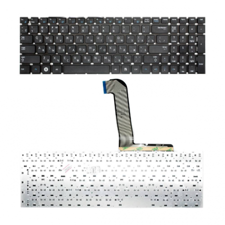 Клавиатура для ноутбука Samsung RF511/ SF510/ SF511/ QX530, RU, без рамки, черная