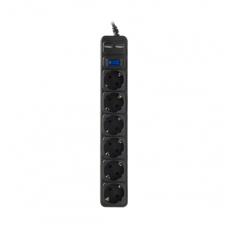 Сетевой фильтр SVC ZC6S-30M-USB 3 м. (2 USB 6 розеток) 220 в.