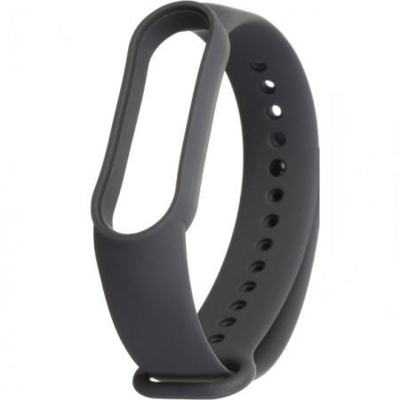 Ремешок Xiaomi Mi Band 5/ 6 силиконовый, темно-серый