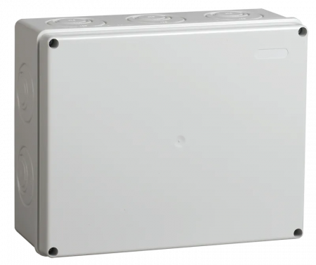 Коробка распаячная КМ41272 для открытой проводки 240х195х90мм IP55 (RAL 7035, кабельные вводы 5шт) IEK
