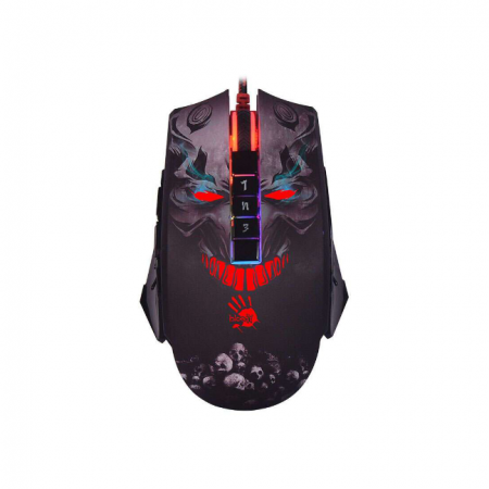 Мышь проводная A4Tech Bloody P85S, Игровая, Оптическая 8000cpi, 8 кнопок, RGB, Проводная, USB, Activated, Принт Skull