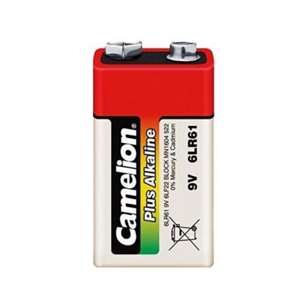 Батарейка крона CAMELION 6LR61-SP1 Plus Alkaline, 6F22, 9V