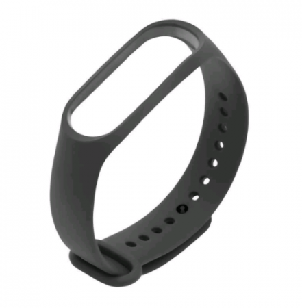Ремешок Xiaomi Mi Band 3/ 4 силиконовый, темно-серый
