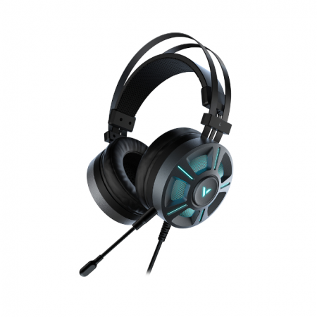 Наушники проводные Rapoo VH510 дуговые, микрофон, USB, длина кабеля 2.2 м, черный