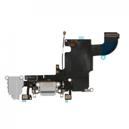 Шлейф на разъем зарядки и аудио разъемом iPhone 6s, серый