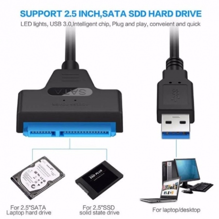 Переходник USB - HDD SSD 2.5, 3.5 ViTi