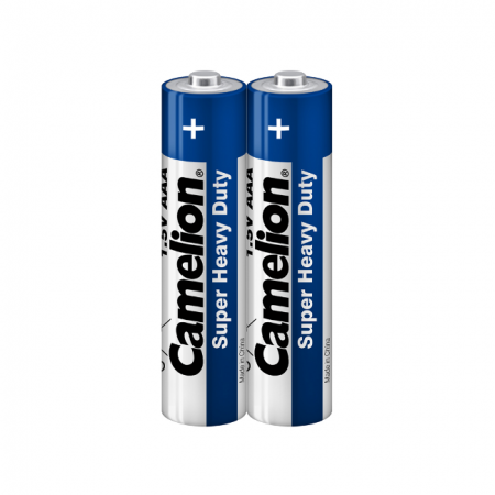 Батарейки мизинчиковые CAMELION R03P-SP2B, Super Heavy Duty, AAA, 2 шт. в плёнке