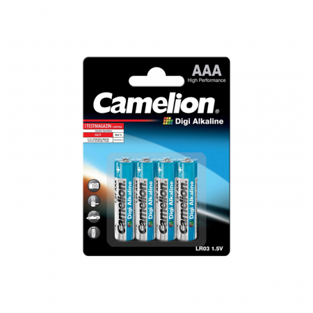 Батарейка Camelion Digi Alcaline LR03-BP4DG 1250mAh 1.5V AAA 4 штуки в блистере (мизинчиковая)