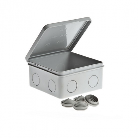 Коробка распаячная ТYCO 67044 для о/п, 100х100х50мм, (с откр крышкой)