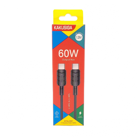 Кабель заряда Kakusiga KSC-710 60W 1.2m, type-c/ type-c