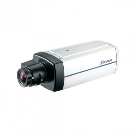 Классическая видеокамера Surveon CAM2511 CMOS-матрица 1/2.5", Механический ИК-фильтр, Функция день/ночь, 5.0 мега., 0.1 лк/F=1.2, Объектив: сменный CS/C, Скор. записи: до 14 к/c (2560x1920), 12VDC, PoE, Бежевый