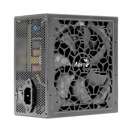 Блок питания Aerocool AERO BRONZE 600W, ATX, Bronze, APFC, 20+4pin, 4+4pin, 6*Sata, 4*Molex, 2*PCI-E 6+2pin, Вентилятор 12см, Кабель питания, Чёрный
